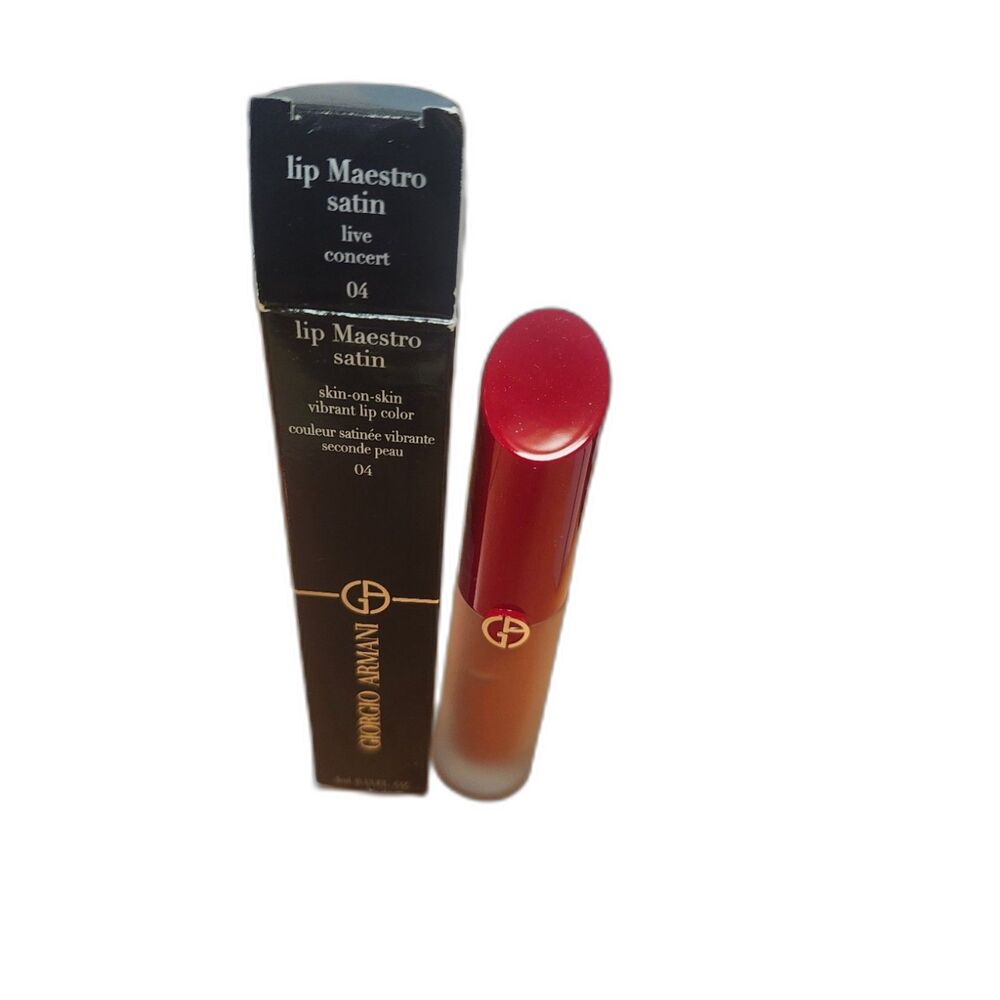 Giorgio Armani Lip Maestro Satin Liquid Lipstick - Shade: 04 Live Concert (NIB)